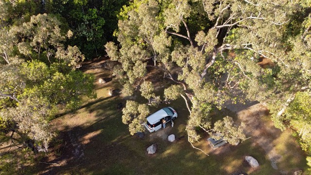 Campsite view from above