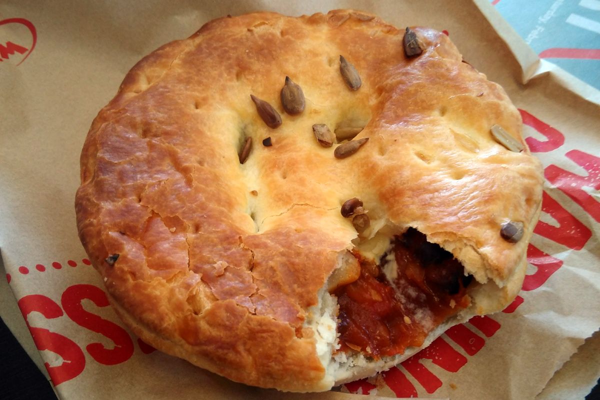 Close-up of a classic Aussie pie